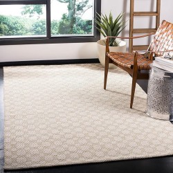 Cotton Kilim Collection Area Rug - 5' x 8', Beige & Ivory, Handmade Cotton, Ideal for High Traffic Areas in Living Room, Bedroom (KLC222C)