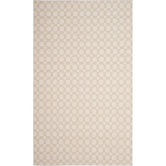 Cotton Kilim Collection Area Rug - 5' x 8', Beige & Ivory, Handmade Cotton, Ideal for High Traffic Areas in Living Room, Bedroom (KLC222C)