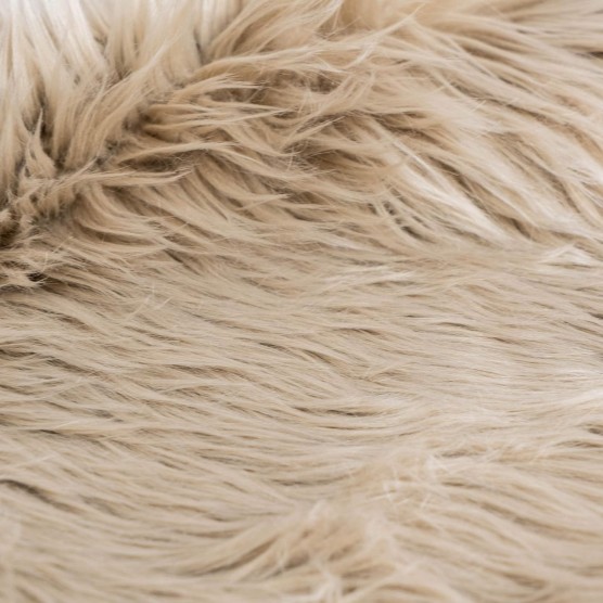 Super Area Rugs Ultra Soft & Fluffy Faux Sheepskin Rug, Light Brown 5 x 7 Feet Carpet for Bedroom Living Room