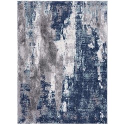 Euston Collection D.Blue-L.Blue 8x10 Modern Abstract Area Rug