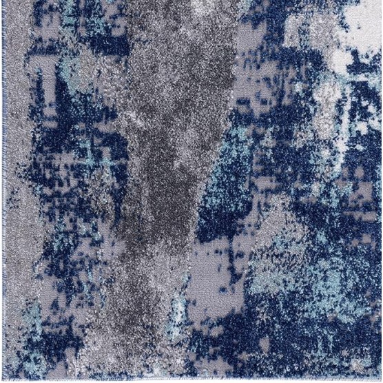 Euston Collection D.Blue-L.Blue 8x10 Modern Abstract Area Rug