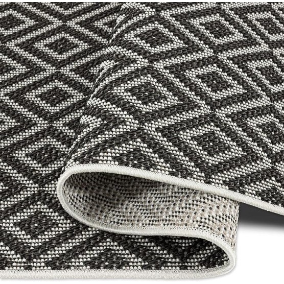 Tripoli Lydia Indoor/Outdoor Area Rug, Modern Dark Gray, 7'10"x10'2" Rectangle