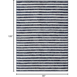 Daphnes Collection 2800 Navy 8x10 Moroccan Lines Area Rug