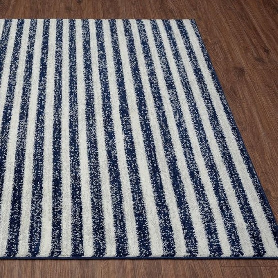 Daphnes Collection 2800 Navy 8x10 Moroccan Lines Area Rug