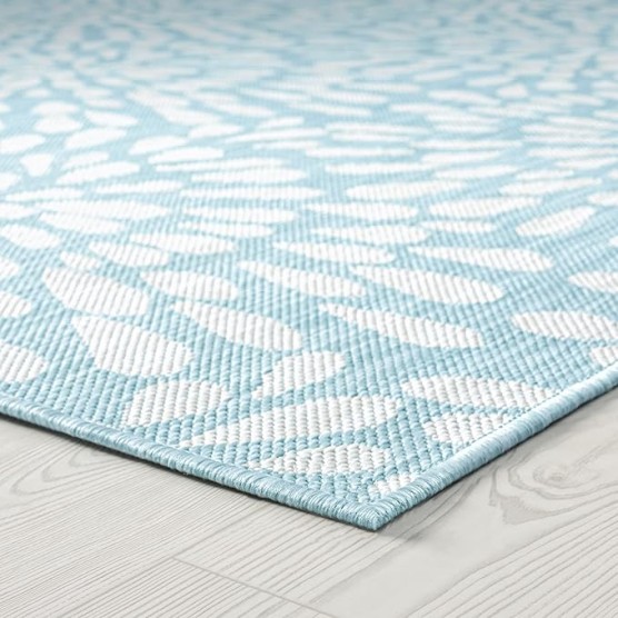 Edith Aqua Water Resistant Large 8x10 Indoor Outdoor Rug | Outdoor Rugs for Patios, Deck, Porch, Entry, Entryway | Outside Area Rug | Outdoor Patio Rug