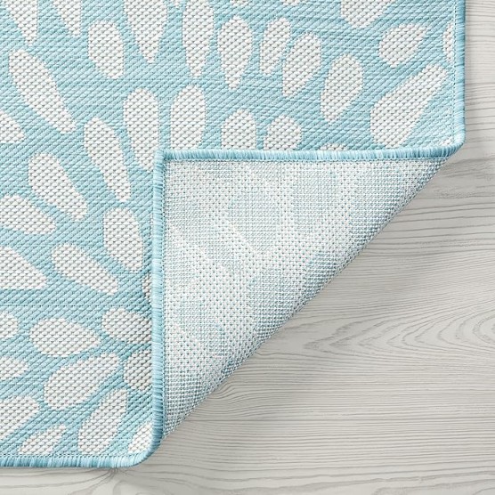 Edith Aqua Water Resistant Large 8x10 Indoor Outdoor Rug | Outdoor Rugs for Patios, Deck, Porch, Entry, Entryway | Outside Area Rug | Outdoor Patio Rug