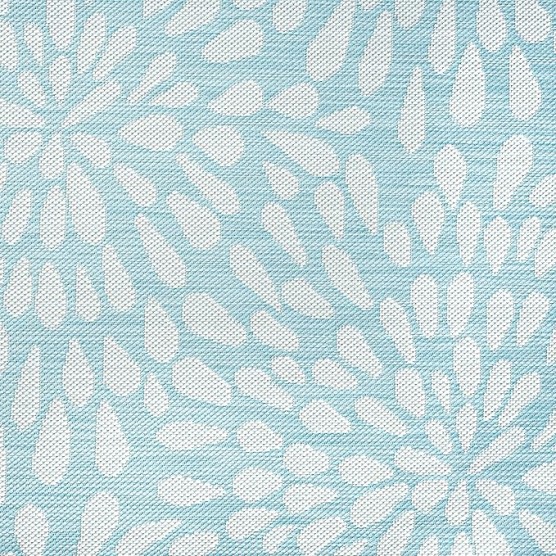 Edith Aqua Water Resistant Large 8x10 Indoor Outdoor Rug | Outdoor Rugs for Patios, Deck, Porch, Entry, Entryway | Outside Area Rug | Outdoor Patio Rug