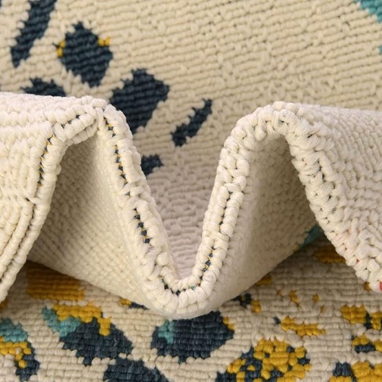 Outdoor Coastal Collection Rug – 7' 10 Square Multi Flatweave Rug Perfect for Living Rooms, Kitchens, Entryways
