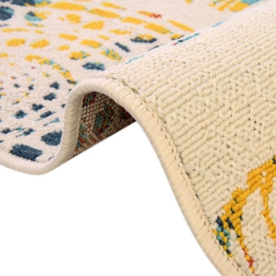 Outdoor Coastal Collection Rug – 7' 10 Square Multi Flatweave Rug Perfect for Living Rooms, Kitchens, Entryways