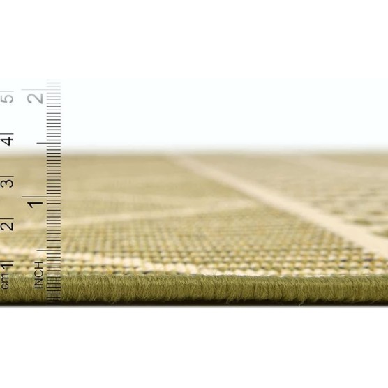 Outdoor Trellis Collection Area Rug - Dalyan (10' x 12' 2" Rectangle, Green/ Ivory)