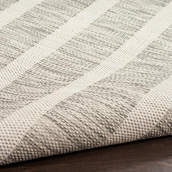 Nourison Positano Indoor/Outdoor Grey Ivory 9' x 12' Area Rug, Easy Cleaning, Non Shedding, Bed Room, Living Room, Dining Room, Backyard, Deck, Patio (9x12)