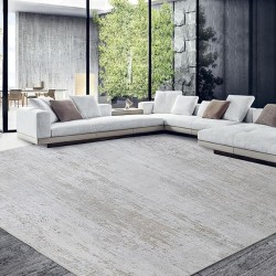 9x12 Modern Area Rug for Living Room Bedroom, Large Boho Floor Carpet with Non-Slip Backing for Indoor Office Dining Room, Abstract Home Deco Non-Shedding, Khaki, Machine Washable