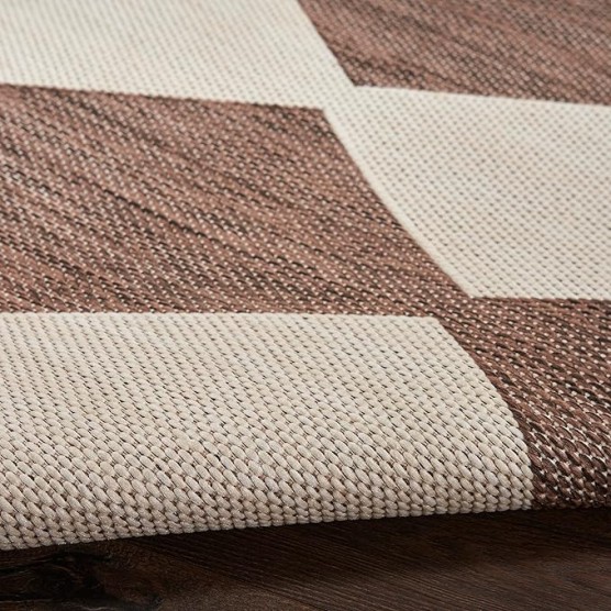 Nourison Positano 9' x 12' Indoor/Outdoor Area Rug, Grey, Modern, Geometric, Easy-Cleaning, Non-Shedding, Water-Resistant