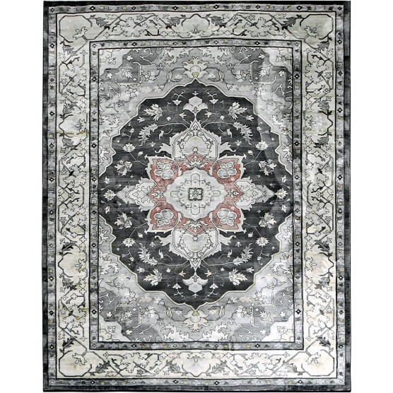  Area Rug Non-Slip Living Room Shaggy Carpet 5x8, Vintage Bohemian Rugs for Bedroom Room Office Decor Farmhouse Decor Living Room, Foldable, Anti-Static, Black