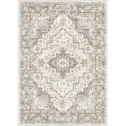 Washable Vintage Area Rug 9x12，Printed Vintage Home Decor, Floor Decoration Carpet Mat，Thin Rug for Living Room, Distressed Oriental Reto Indoor Floor Carpet Rug (Brown Beige 9x12)