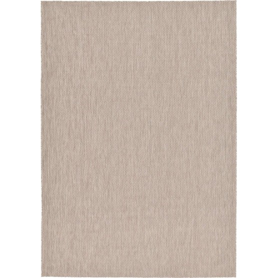 Collection Casual Transitional Solid Heathered Indoor/Outdoor Flatweave Area Rug (7' 10" x 11' 4" Rectangle, Beige/Ivory)