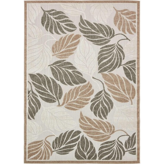 Outdoor Botanical Collection Area Rug - Augusta (7' 1" x 10' Rectangle, Beige/ Ivory)