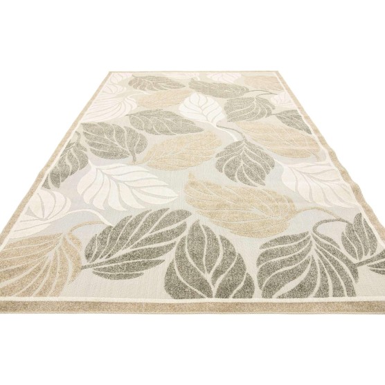 Outdoor Botanical Collection Area Rug - Augusta (7' 1" x 10' Rectangle, Beige/ Ivory)
