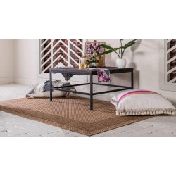 Outdoor Border Collection Area Rug - Greek Key (8' x 11' 4" Rectangle, Light Brown/ Tan)