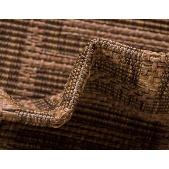 Outdoor Border Collection Area Rug - Greek Key (8' x 11' 4" Rectangle, Light Brown/ Tan)