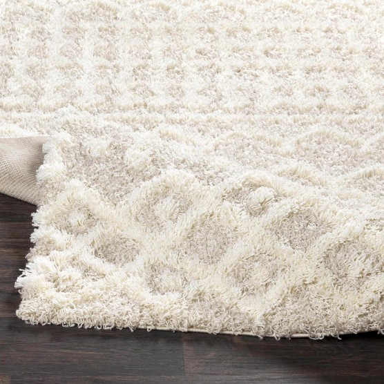 Hapsburg Moroccan Shag Area Rug, 5'3" x 7'3", Beige