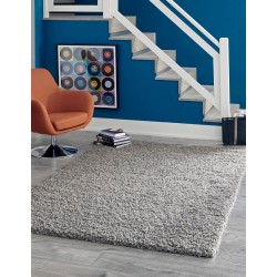 Cozy Solid Shag Collection Rug – 8' x 10' Cloud Gray Shag Rug Perfect for Living Rooms, Large Dining Rooms, Open Floorplans