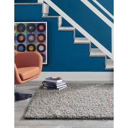 Cozy Solid Shag Collection Rug – 8' x 10' Cloud Gray Shag Rug Perfect for Living Rooms, Large Dining Rooms, Open Floorplans