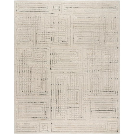 Indoor High-Low Area Rugs | Durable, High-Traffic, Non-Shedding & Stain Resistant | Vania, Cream, 5x7 Standard, 27324