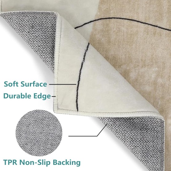 Colorful Abstract Swirls Area Rugs for Bedroom Multicolor Silver White Marble Washable Living Room Rugs Soft Non Slip Indoor Thin Carpet Low Pile Throw Carpet for Dining Room Studio Foyer 5x6ft